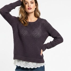VICTORIA’S SECRET Marled Knit Honeycomb Pullover (Size S)